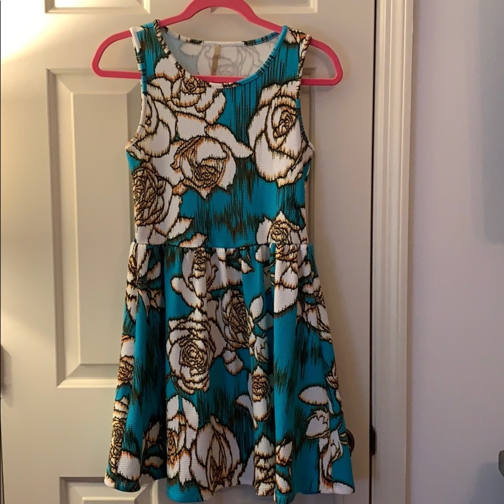 Primi Teal Flower Dress